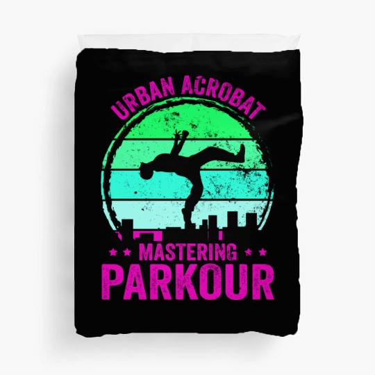 Parkour, Freerunning, Street Workout Acrobatic Duvet Covers