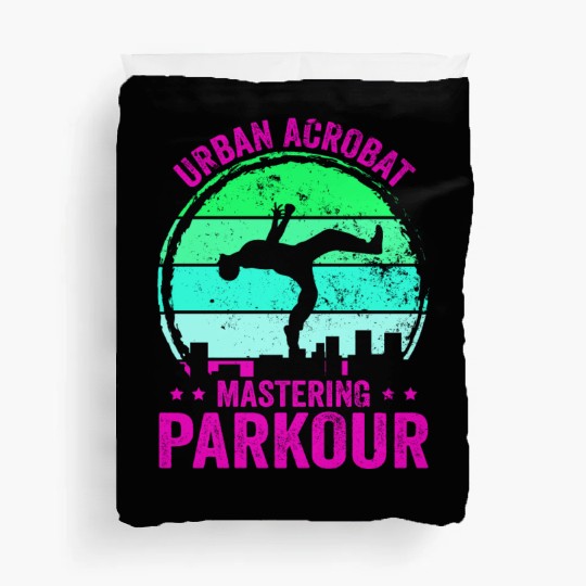 Parkour, Freerunning, Street Workout Acrobatic Duvet Covers
