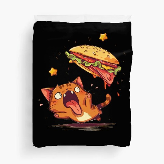 Cat and Taco A Perfectly Delicious Pair Duvet Covers