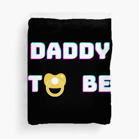 Daddy To Be green Duvet Covers