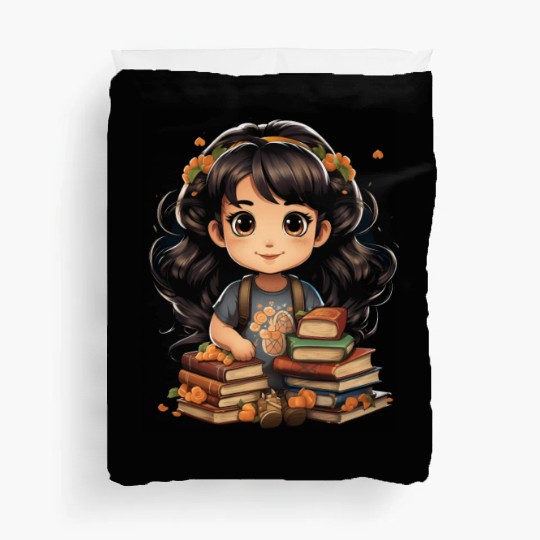 Back to School Pre-K Kindergarten Student Chibi Duvet Covers