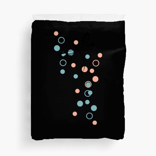 Dragonfly and dots Duvet Covers