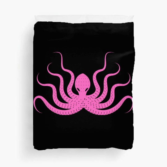 Menace Octopus Neon Pink Duvet Covers