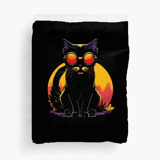 FELINE Fine | Cat Lover Summer Animal Beach Party Duvet Covers
