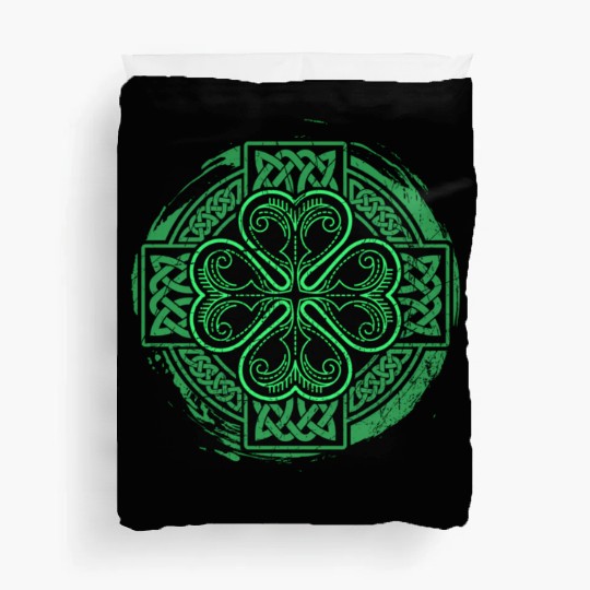 Celtic Knot Irish Shamrock Three Leaf Clover St Pa Duvet Covers