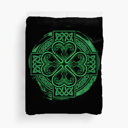 Celtic Knot Irish Shamrock Three Leaf Clover St Pa Duvet Covers