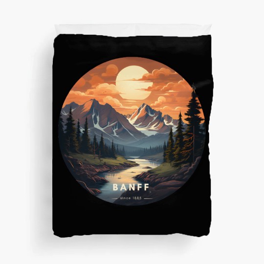 Banff sunset Duvet Covers