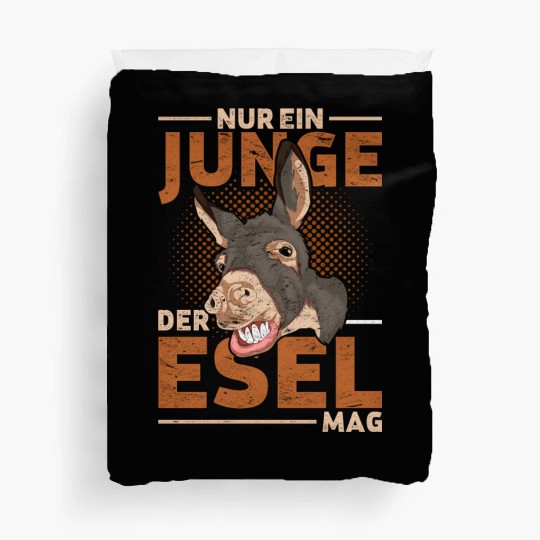 Just a boy who likes donkey farm animal donkey Duvet Covers