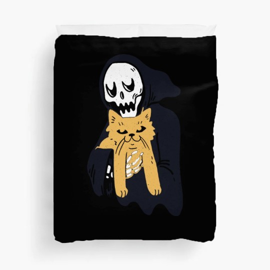The grim reaper loves cat Duvet Covers