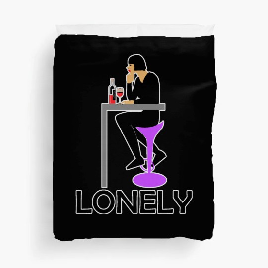 LONELY GIRL ALONE Duvet Covers