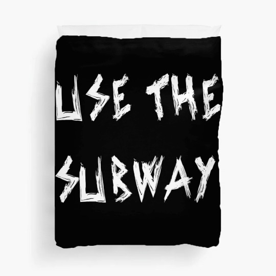 Use The Subway yellow Duvet Covers