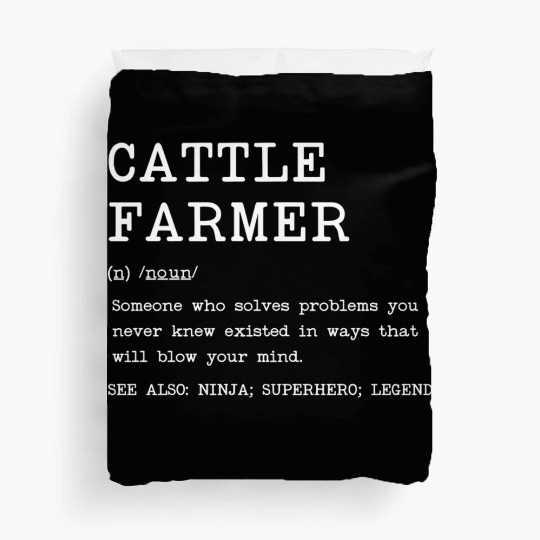 Cattle Farmer Definition Design Copy Copy Duvet Covers