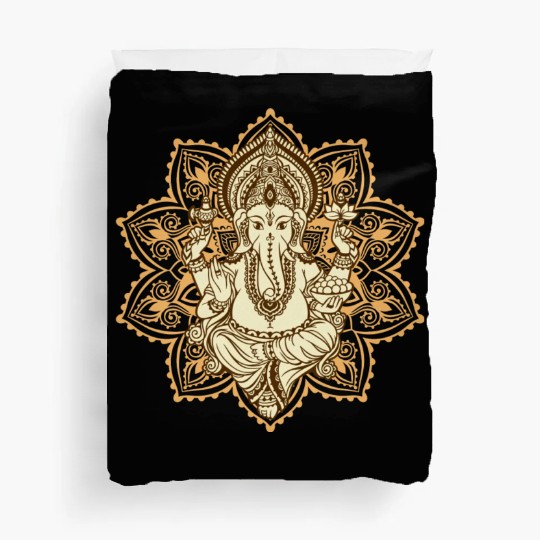 Ganesha Hindu God Hinduism Yoga India Bali Lover Duvet Covers