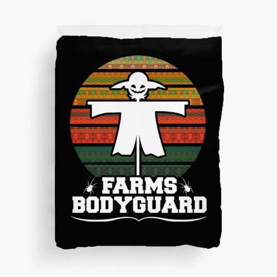 Farm s Bodyguard Farmer Scarecrow Gift Design Idea Duvet Covers