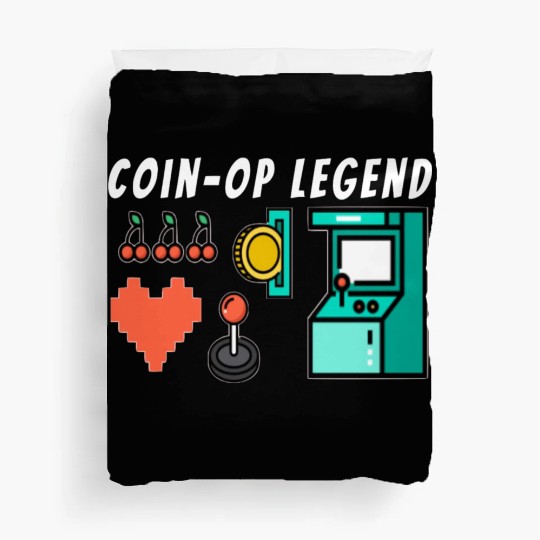 Coin Op Legend Arcade Gaming 80s Retro Gamer Duvet Covers