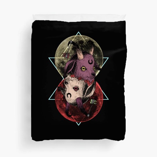 As Above So Below Goat Duvet Covers