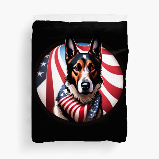 Corgi Pembroke Tri Color True Blue Patriotic Duvet Covers