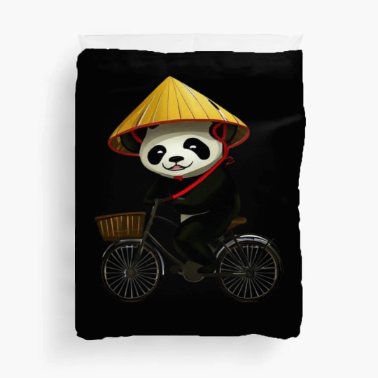 Panda Biking Duvet Covers