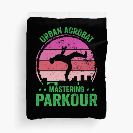 Parkour, Freerunning, Street Workout Acrobatic Duvet Covers