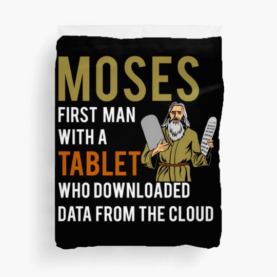 Jewish Passover Moses Tablet Data Cloud Computing Duvet Covers