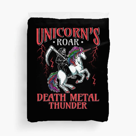 Goth Rock Satan Unicorn Festivals Death Metal Duvet Covers