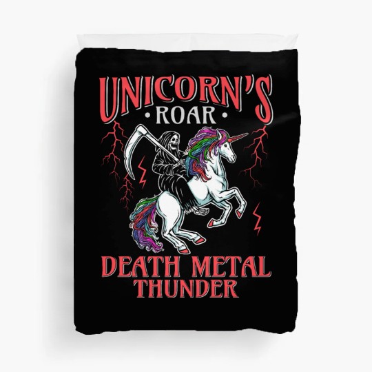 Goth Rock Satan Unicorn Festivals Death Metal Duvet Covers