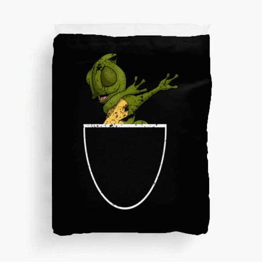 Dabbing Lizard Reptile Animal Pocket Chameleon Duvet Covers