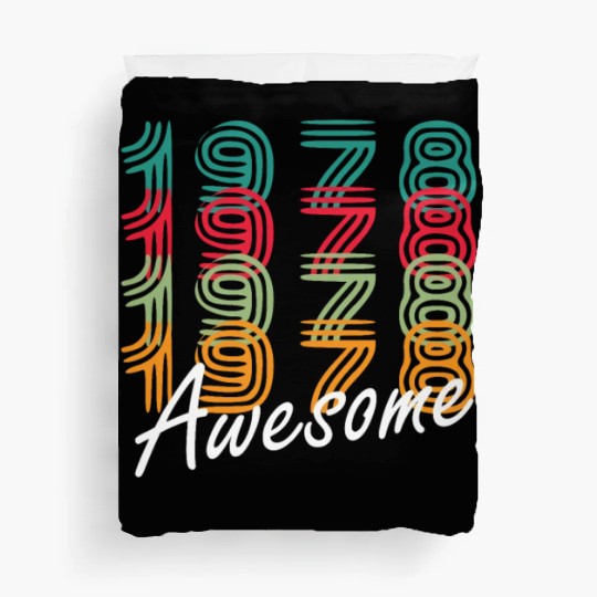 1978 Vintage Year Retro Birthday Gift Duvet Covers