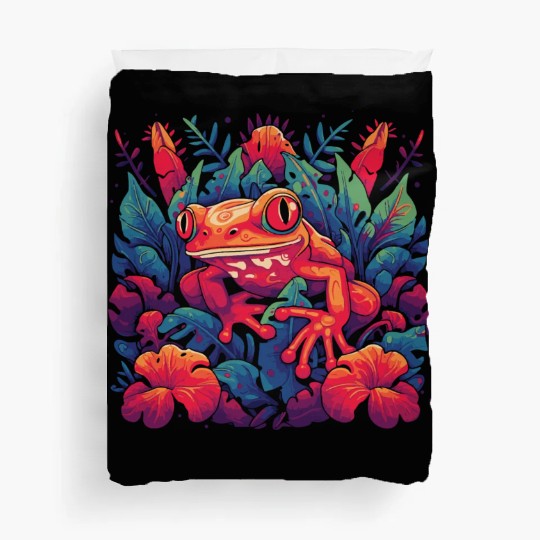 Wild Poison Frog Goth Goblincore Fairycore Gothic Duvet Covers