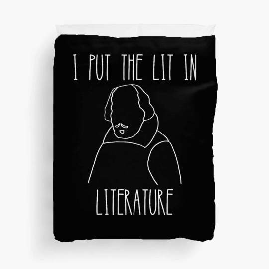 Funny english literature teacher slogan Duvet Covers