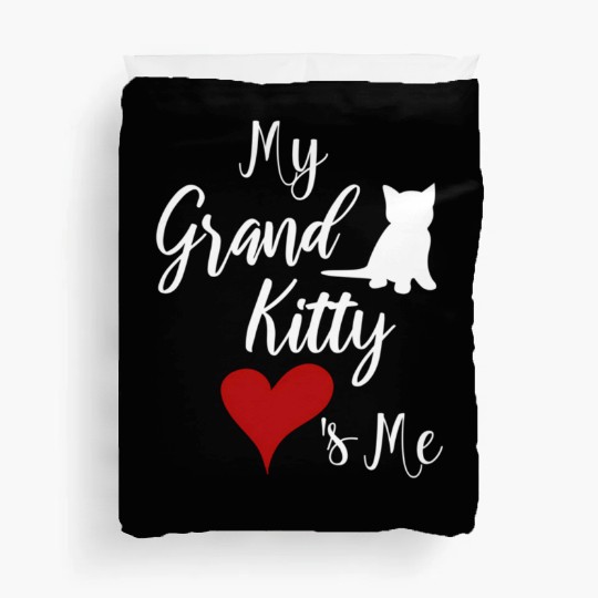 My Grandkitty Loves Me Grandma Of Cats Or Kittens Duvet Covers