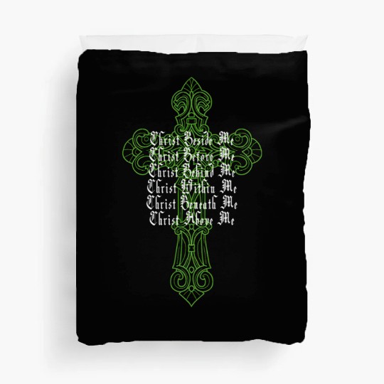 St Patrick's Day Celtic Cross Prayer Christian Att Duvet Covers