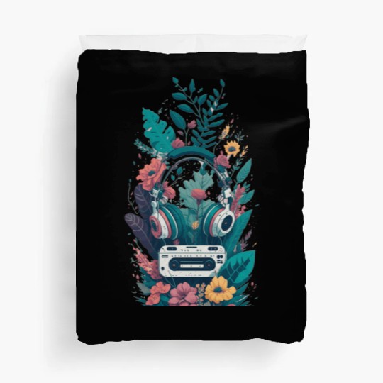 Old School Sound Vintage Style Vibes Duvet Covers