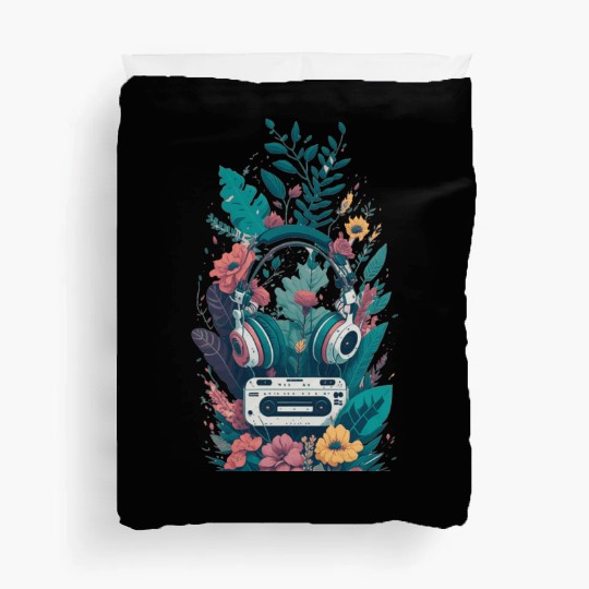 Old School Sound Vintage Style Vibes Duvet Covers