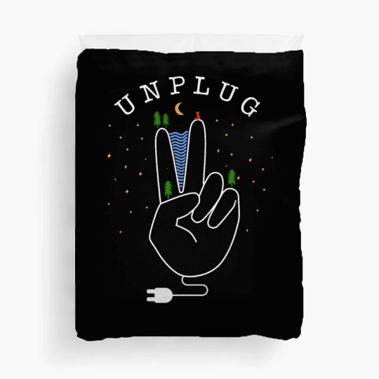 Unplug - nature, forest and mountains Duvet Covers