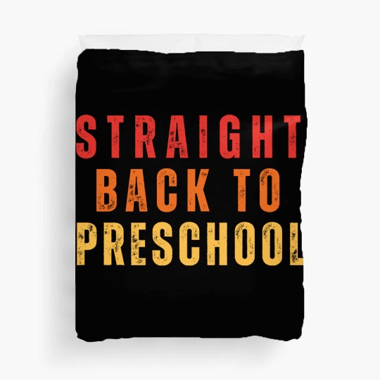 Preschool Teacher Back to school in retro vintage Duvet Covers