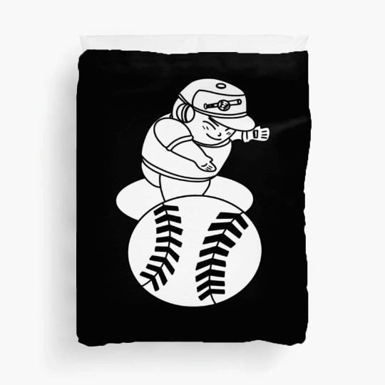 Kawaii Chibi Baseball Pitcher Duvet Covers