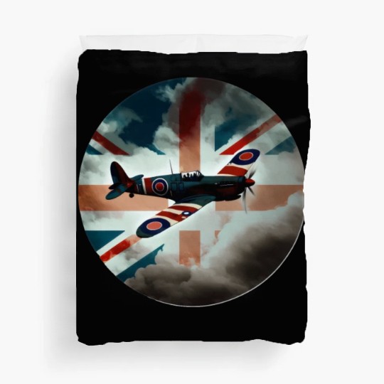 Spitfire Airplane Fighter Plane England UK Duvet Covers