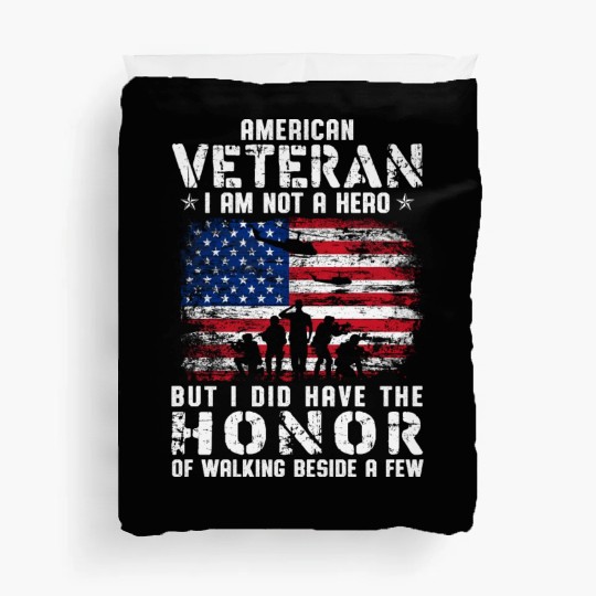US Army Veteran American Veteran Flag Duvet Covers