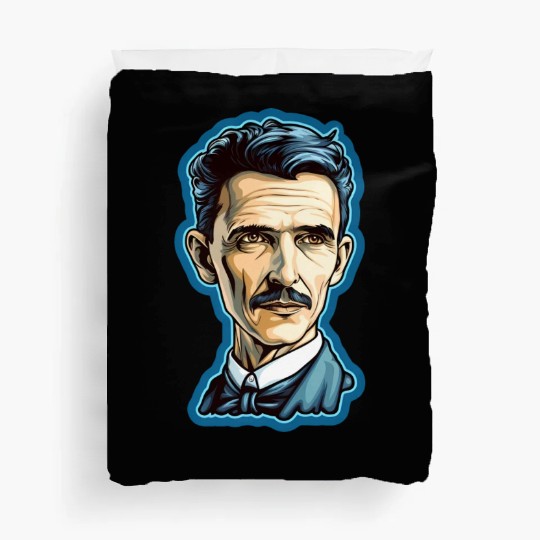 Nikola Tesla Physics Nerd Geek Duvet Covers