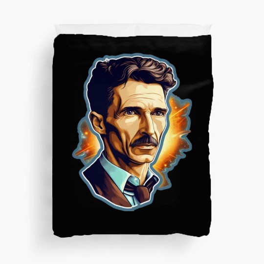 Nikola Tesla Physics Nerd Geek Natural Sciences Duvet Covers