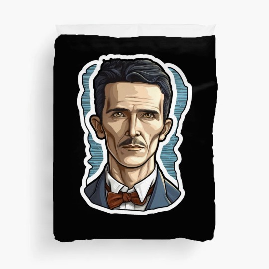 Nikola Tesla Physics Nerd Geek Duvet Covers