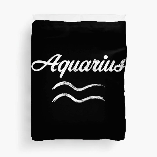 Zodiac Symbol Sign Aquarius Duvet Covers