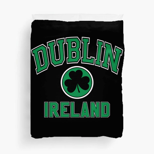 Dublin Varsity Style Shamrock Green Print Duvet Covers