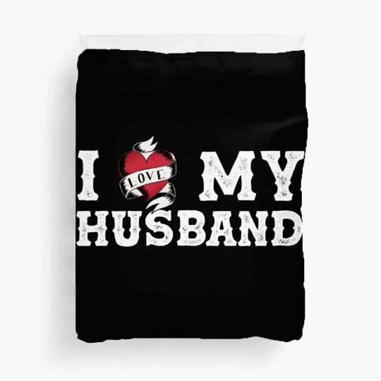Vintage I Love My Husband - I Heart My Husband Duvet Covers