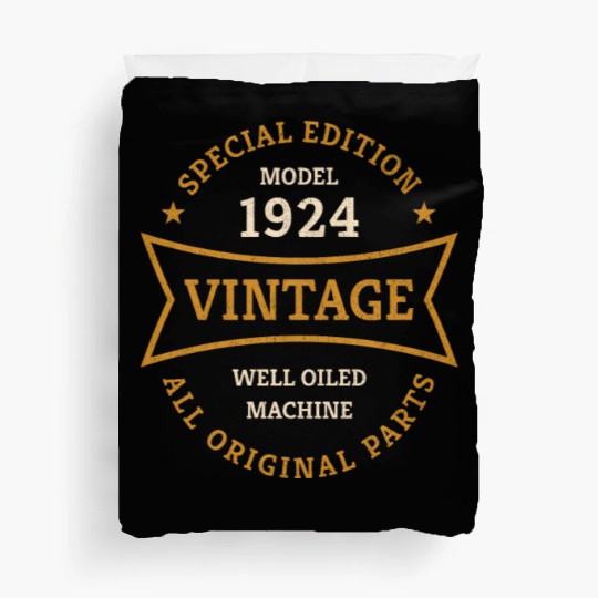 Born 1924 Vintage 100 Year Old 100th Birthday Gift Duvet Covers