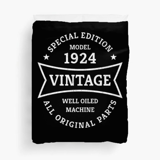 Born 1924 Vintage 100 Year Old 100th Birthday Gift Duvet Covers