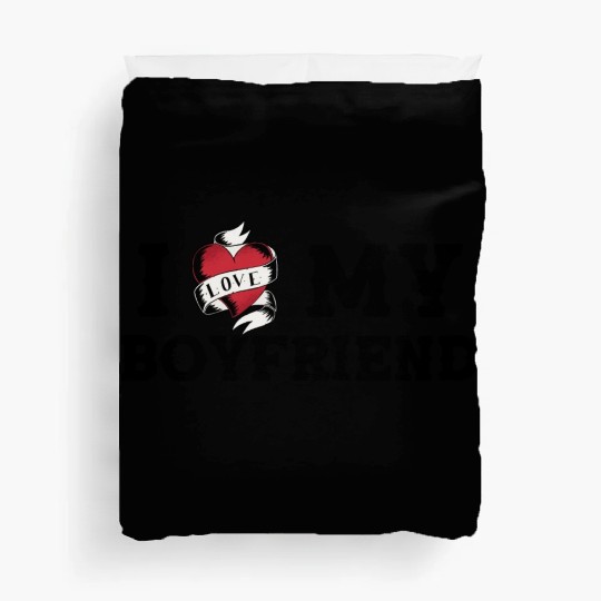 I Love My Boyfriend - I Heart My Boyfriend Duvet Covers