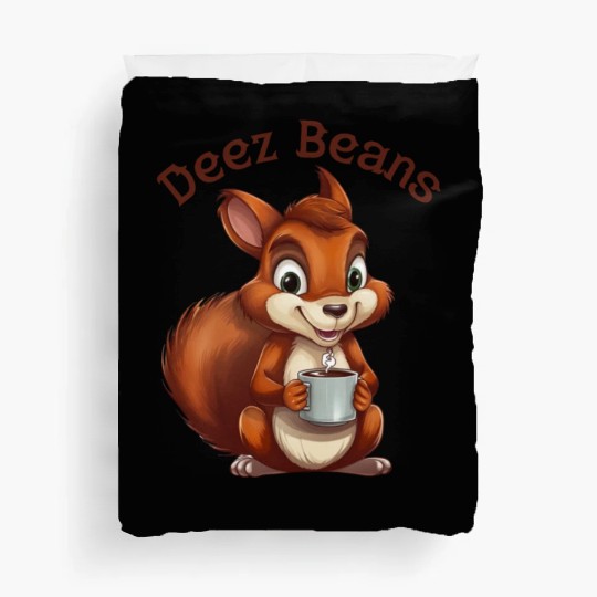Deez Beans Squirrel Coffee Mug Duvet Covers