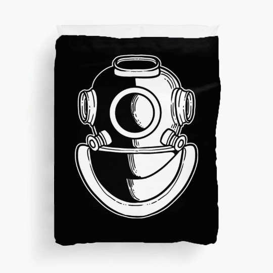 Diving Helmet Lifeguard or Diver Gift Duvet Covers